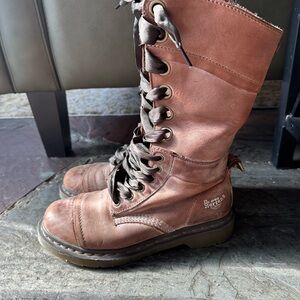 Dr. Martens Brown Leather Women's Boots